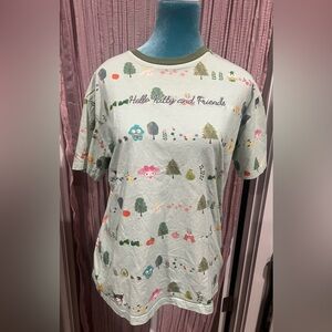Sanrio Green Short Sleeve Tee with Woodland Design